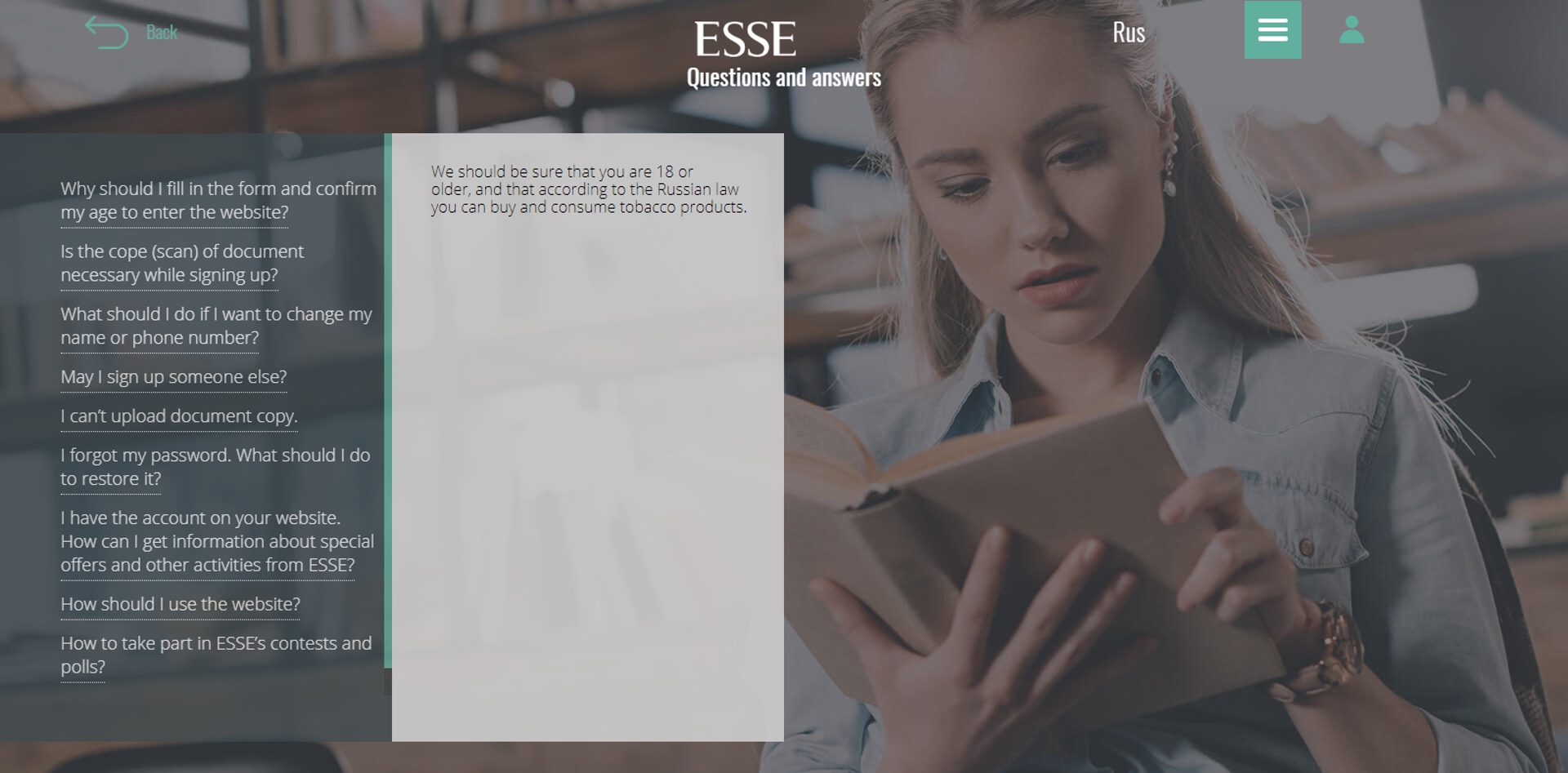 «ESSE» website project «ESSE» website project