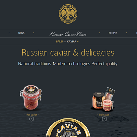 «Russian caviar house» online store - создание сайта на Битрикс